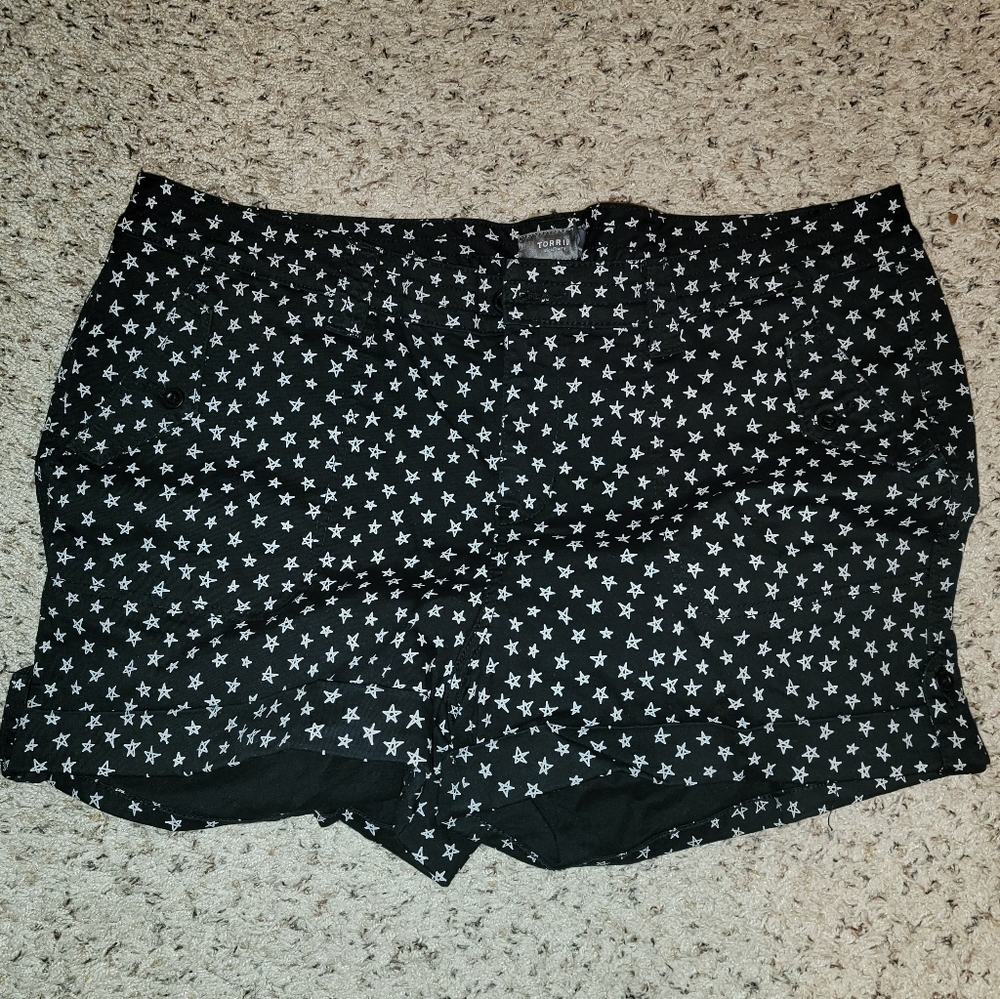 torrid Black Shorts with White Star Print